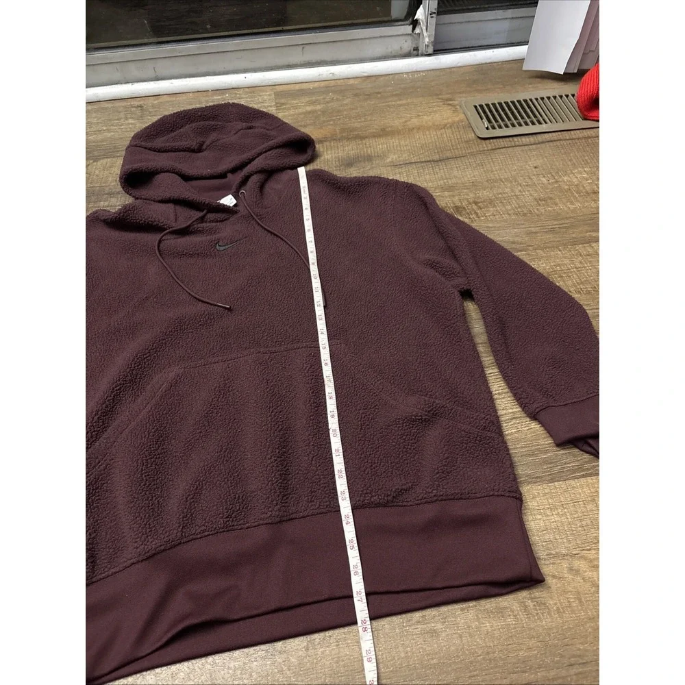 Nike Plush Fleece Pullover Hoodie Sportswear Women Size S Burgundy DQ6840-652